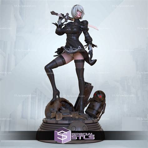 2B Nier Automata NSFW Model Figure STL for 3D Printing 3D